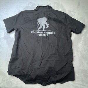 Harley-Davidson Wounded Warrior Project Men's Black  2X Button Down Biker Shirt